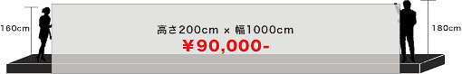 競艇横断幕サイズイメージ